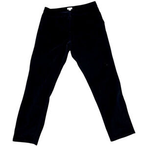 J. JILL Women's Corduroy Pants Size 14 Black Fine Wale Stretch